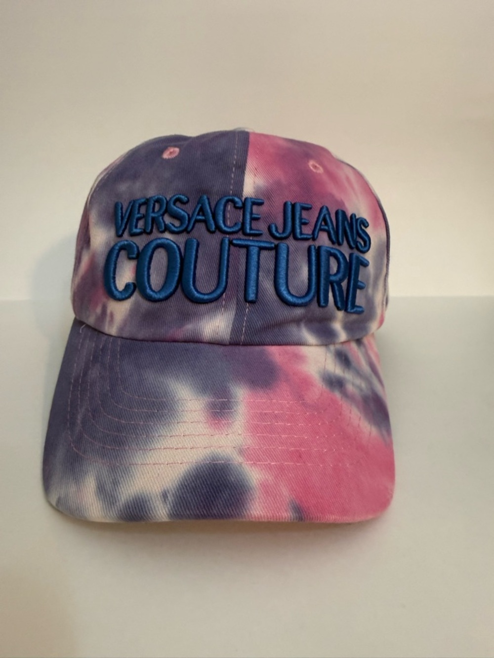 Versace Jeans Collection Pink & Purple Tie-Dye Baseball Cap - Embroidered Logo